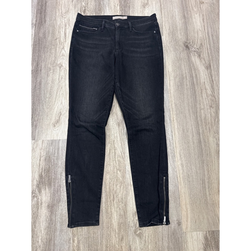 Athleta Sculptek Skinny Jeans Black Ankle Zip Performance Denim Womens Size 10